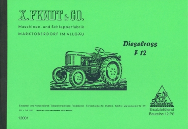 Ersatzteilliste für Fendt Typ Dieselross F12